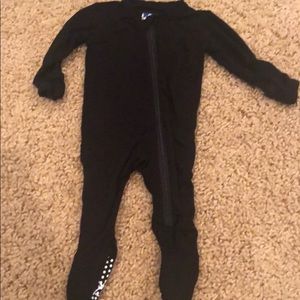 Kickee zipper footie newborn black 🖤